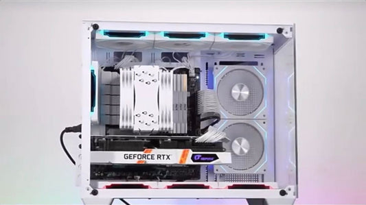 Boitier de pc aquarium blanc avec ventilateur