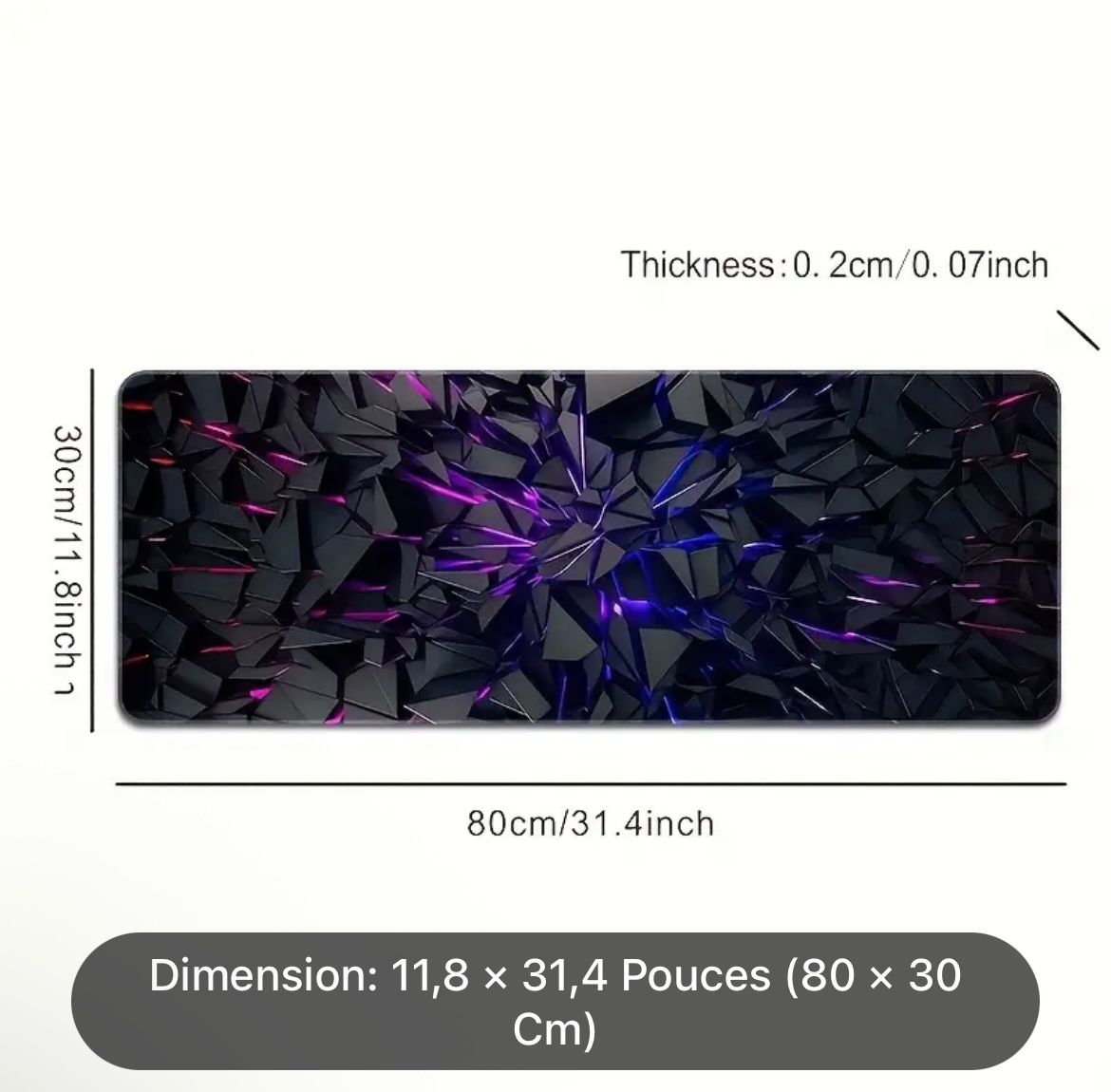 Tapis de souris gaming xxl futuriste