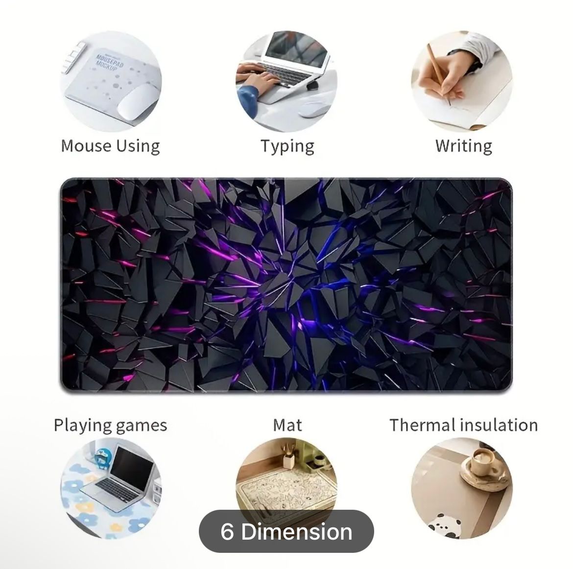 Tapis de souris gaming xxl futuriste