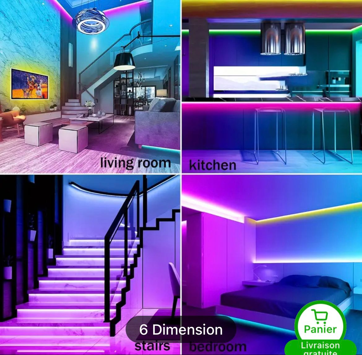 Led lumineuse rgb intelligente